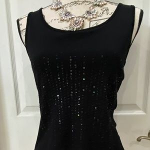 A Byer, Black sleeveless stretch top, Size S